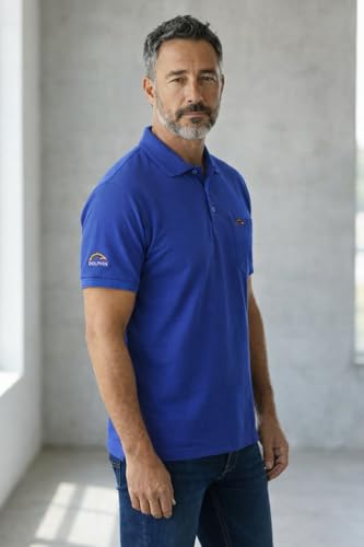Image of Men Regular fit Polo Neck Front Pocket ||Pocket Embroidery Casual Wear T-Shirt||Half Sleeve Side on Sleeve Embroidery|| Button Closer t Shirt for Men