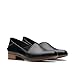 Clarks Collection Women's Juliet Trim Loafer, Black Leather, 11 Medium US