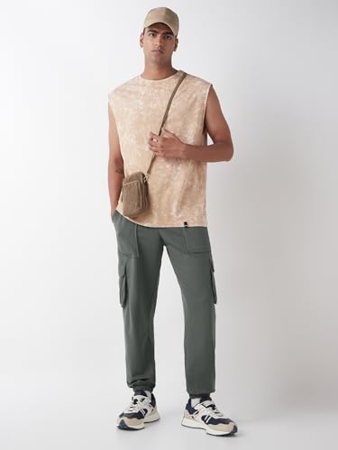 Image of Bewakoof Air 1.0 Men's Solid Oversized Fit Terry Joggers