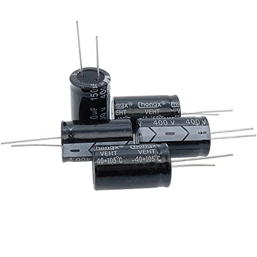 Cermant 5PCS 400V 150UF Capacitor 18x30MM(0.7x1.18in) Aluminum Electrolytic Capacitors for TV, LCD Monitor, Game