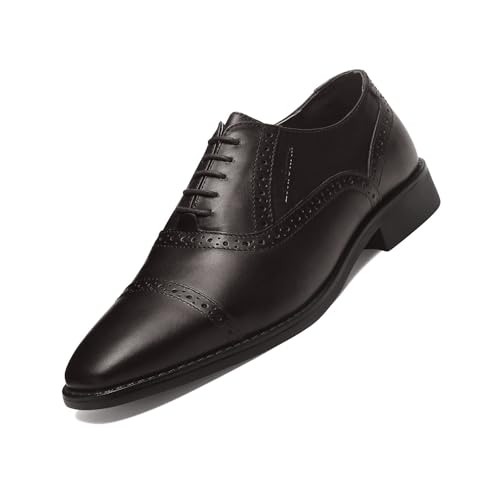 Image of LOUIS STITCH Formal Lace Up Shoes for Men | Handcrafted Italian Leather Mens Oxford Shoes| Brunette Brown | RXOXBB