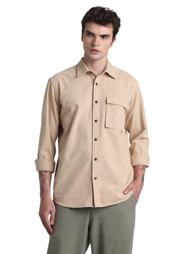 Image of Jack & Jones Men's Cotton Solid Regular Fit Shirt