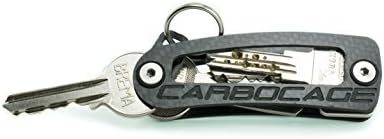 CARBOCAGE Smart Carbon Key Organizer, 3.3x1.1x0.5 Inches (Black, 399)