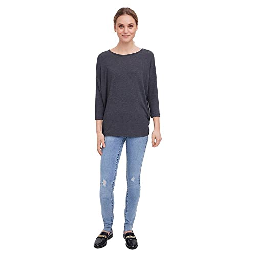 VERO Moda Damen Vmcarla 3/4 Top Ga Noos 3 4 T Shirt, Schwarz, S EU – Ansicht 4