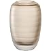 Produktbild Leonardo Bellagio Dekovase - Farbige Vase aus hochwertigem Glas mit Relief außen - Handarbeit - Höhe 16 cm, Durchmesser 10 cm - Beige, 036447
