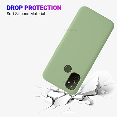 Image of LIRAMARK Liquid Silicone Soft Back Cover Case for OnePlus Nord N100 5G / 1+Nord N100 (Green)