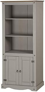 Corona Furniture Corona Grey Wax 2 Door Bookcase