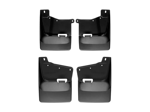 WeatherTech Custom No Drill Splash Guard MudFlaps for Chevrolet Silverado 2500HD/3500HD, Silverado 2500HD/3500HD - Front & Rear Set (110118-120118), Black