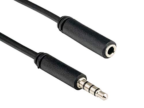 Cable auxiliar 3.5mm macho a hembra TRRS 1.83 m miniatura 1