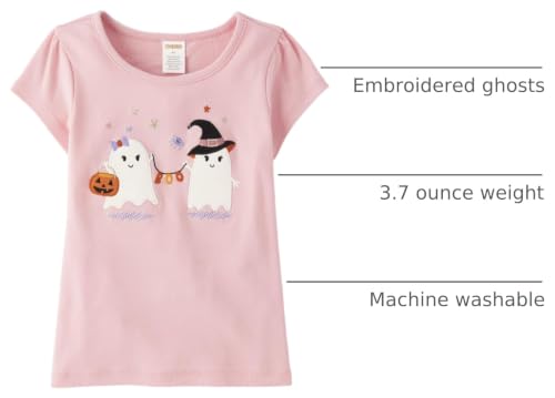 Image of Gymboree Girls' and Toddler All Holiday Embroidered Short Sleeve T-Shirt