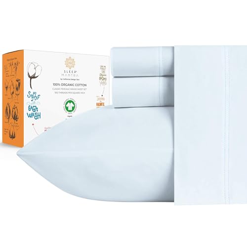 Sleep Mantra Premium 100% Organic Cotton Full Bed Sheet Set