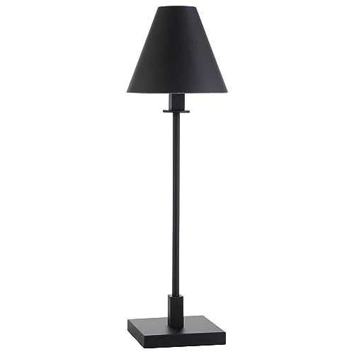 Henn&Hart 28" Modern 1-Light Table Lamp with Black Metal Cone Shade for Dining Room, Living Room, or Office, Black by Henn&Hart - Used condition - US$47.28