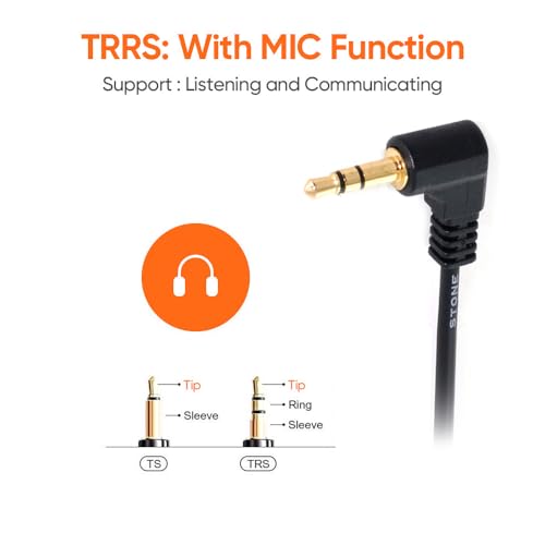 Cable Extensión Audio 3.5mm Ángulo 90° Macho a Hembra 10cm miniatura 5