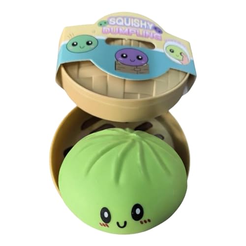 Sensory Squeeze Toy - Dumpling Shape Fidget Stress Relief Toy | Soft Hand Grip Calming Sensory Play Accessory for Kids, Teens, O