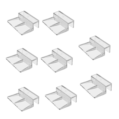 WWHJR 8 Stück Acrylglas-Tankdeckel-Clip für Aquarien, 6 mm/8 mm Dicke, Deckelhalter, Aquarien, Abdeckclip