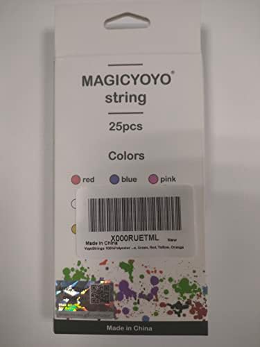 Yoyo Strings Professional 100% Polyester, Yoyo String for Responsive or Unresponsive Yoyo, Yo-yo String Pack of 25 - Yellow, Green, Blue, Orange, Red
