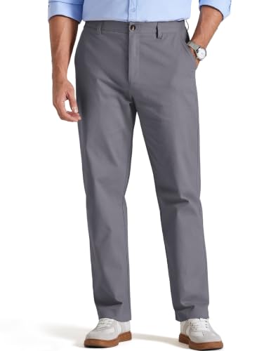 COOFANDY Men's Casual Pants Lightweight Straight Fit Stretch Dress Slacks