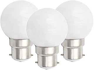 ASAIHKUN B22 LED Bulb 3W Golf Ball Bulbs B22 Bayonet Small Globe Light Bulb Equivalent to 25W 30W Incandescent B22 / BC Base / Bayonet Cap AC 230V Warm White 3000K Non-Dimmable, (Pack of 3)