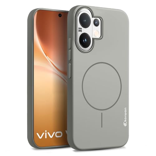 Image of KARWAN️ Magnetic Wireless Ultra Slim-Fit Back Case Cover for Vivo V60 |Hard PC Case Cover| Ultra-Thin & Light Weight with [Ultra Premium Feel] Case for Vivo V60 (6.77 inch) (Grey)