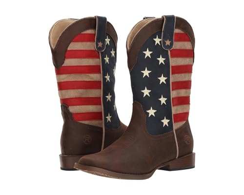 Image of ROPER Toddler Girls American Patriot Square Toe Casual Boots Mid Calf