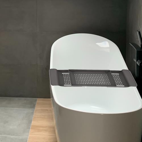 Étagère de bain rangement ajustable en PP pour éviter la chute des accessoires