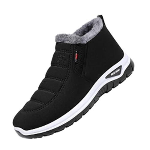 Herren-Winterstiefel mit Fellfutter, rutschfeste Slip-On-Sneaker,...