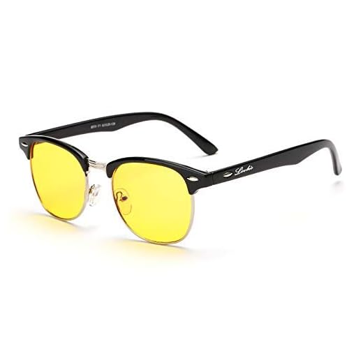 Livhò Blue Light Blocking Glasses, Phone TV Computer Gaming Glasses, Anti Eyestrain/Filter Ray Lens, Sleep Better for Women Men (*Night View Yellow)