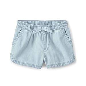 The Children’s Place Baby Girls And Toddler Pull on Chambray Shorts, Tessa Wash, 12-18 Months