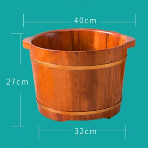 Balde para baño de pies de madera sólida 40 cm miniatura 7