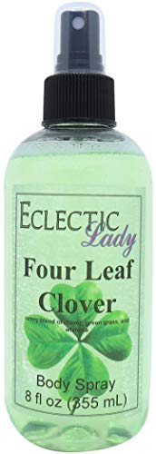 Eclectic Lady Four Leaf Clover Body Spray, Double Strength, 8 ounces, Body Mist for Women with Clean, Light & Gentle Fragrance, Cologne with Soft, Subtle Aroma For Daily Use