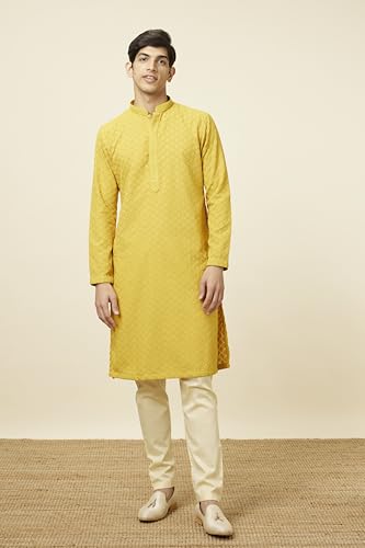 Image of Manyavar Men's Solid Pencil Cut Pyjama (1pc)