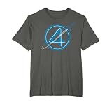 Marvel The Fantastic Four: First Steps Spacecraft "4" Logo Camiseta