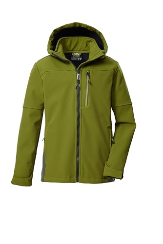 killtec Niños Chaqueta Softshell con capucha KOW 226 BYS SFTSHLL JCKT, khaki, 164, 43515-000