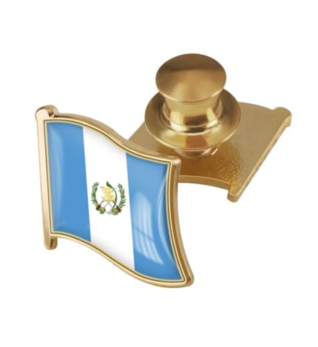 Image of vmcoatdu Country Flag Backs Locking Pin Keepers Locking Clasp Pin Badge International Travel Brooch Metal Alloy Souvenir Pin 0.75x0.7 Inch Small Pin