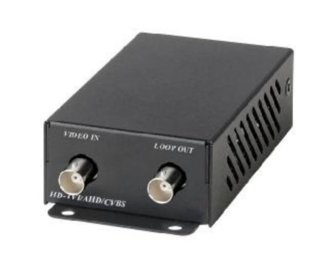 CCTV HDTVI/AHD/CVBS to CVBS Analog BNC Video Converter with Loop Out, for 720P and 1080p Video Resolution, Built-in OSD Menu