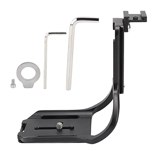 Placa L de liberação rápida, superfície anodizada resistente em liga de alumínio preto tipo dividido Suporte L leve para câmera Nikon D6 SLR