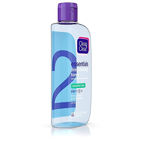 CLEAN & CLEAR Deep Cleaning Astringent Sensitive Skin 8 oz (Pack of 4)