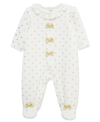 Little Me Clothes for Baby Boys' and Girls' Velour Footie Sleeper Rompers