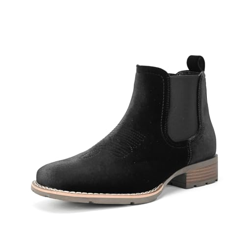 Image of Cowboy Boots for Men Western Men's Boots Casual Dress Slip On Chelsea Boots Retro Stylish Shoes