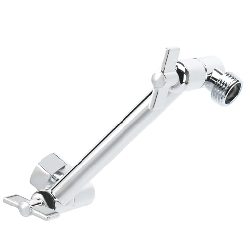 NearMoon Adjustable Shower Arm Universal Connection, Extension Arm, Adjust Angle to Upgrade Shower Experience, Easy to Install, Anti-leak (5 Inch, Chrome Finish)