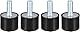 4 Stück Gummipuffer Anti-Vibration, Stoßdämpfer Gummilager Silentblock Schwingungsdämpfer Isolator Halterungen, Stecker Buchse Vibrationsdämpfer für Benzinmotoren Wasserpumpen Bootsspulen (M6)