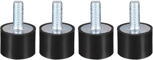 4 Stück Gummipuffer Anti-Vibration, Stoßdämpfer Gummilager Silentblock Schwingungsdämpfer Isolator Halterungen, Stecker Buchse Vibrationsdämpfer für Benzinmotoren Wasserpumpen Bootsspulen (M6)