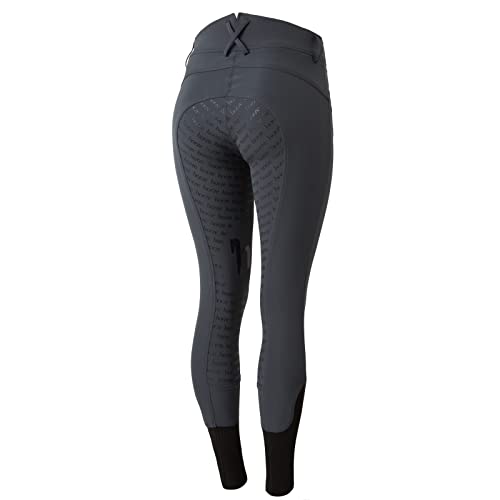 Horze Melody - Pantalones de silicona de cintura alta para mujer, color gris sombra, talla 32