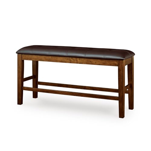 Signature Design by Ashley Upholstered Counter Height Dining Bench, Brown
