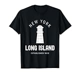faro di long island new york vintage li ny est.1640 maglietta