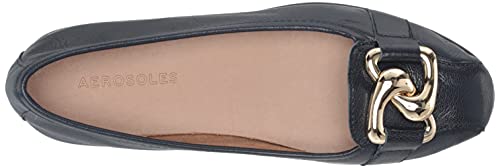 Aerosoles Women's Bristol Ballet Flat, Navy Leather, 9.5 #TOP4