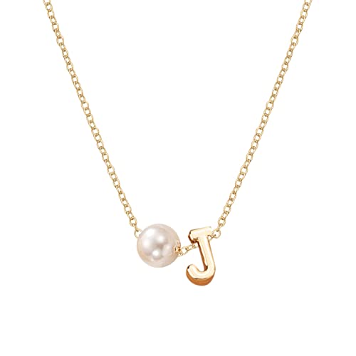 Collier de perles initial alphabet AZ, bijou personnalisé tendance pour femme