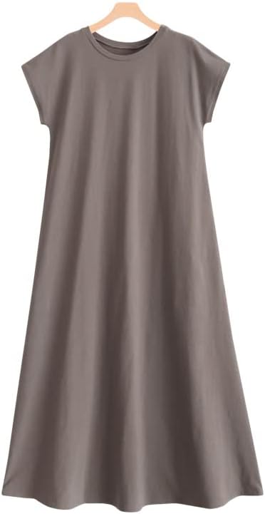 618円 最安値に挑戦 Marvelous By Pierrot フレンチスリーブaラインワンピース ワンピース 綿100 ロング レディース