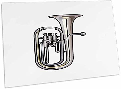 3dRose Euphonium Brass Instrument Music Realistic - Desk Pad Place Mats (dpd-164260-1)