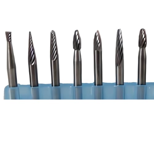 Juego de fresa Burr Set 6 piezas 1/8" vástago miniatura 1